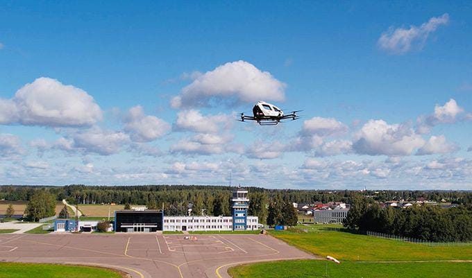 EHang mengudara. (dok.Ehang)