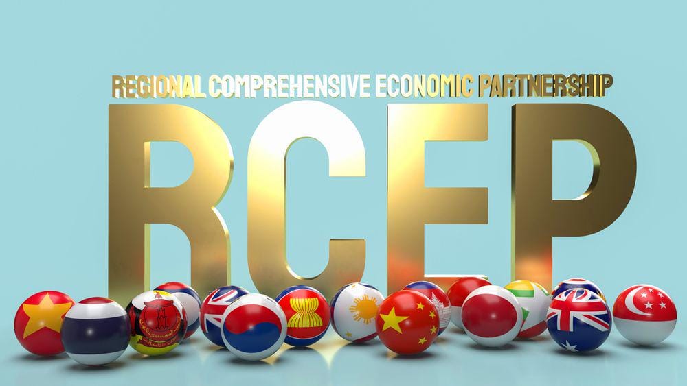Ilustrasi RCEP. (ShutterStock/Niphon Subsri)