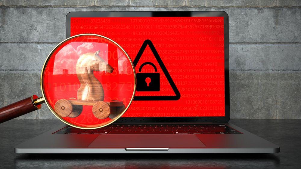 Ilustrasi virus Trojan. (ShutterStock/Alexander Limbach)