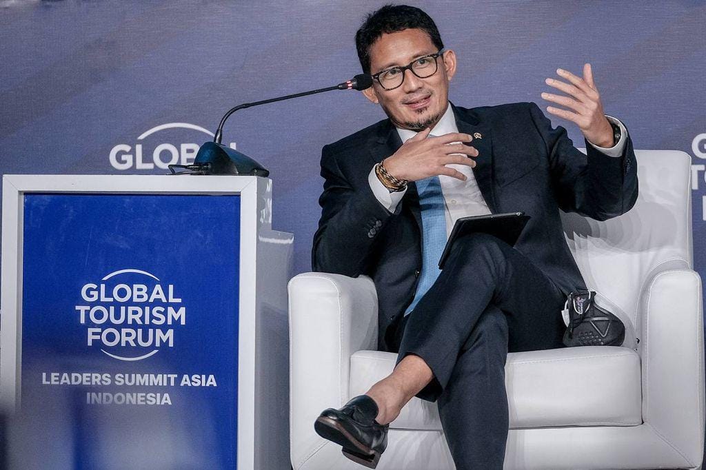Menparekraf, Sandiaga Uno, dalam Global Tourism Forum-Leaders Summit Asia Indonesia. (dok.Kemenparekraf)